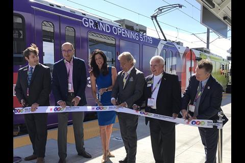 The Southeast Rail Extension of the Denver light rail network from Lincoln Station to RidgeGate Parkway has opened.